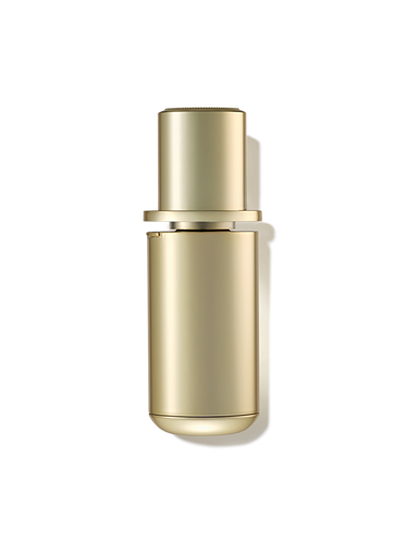 A luxurious gold refill container for Imperial Youth Concentrate Serum, showcasing  sustainable luxury packaging.